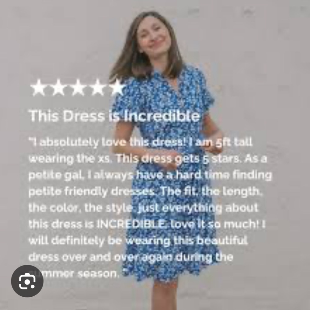 Blue Floral Women's Dress